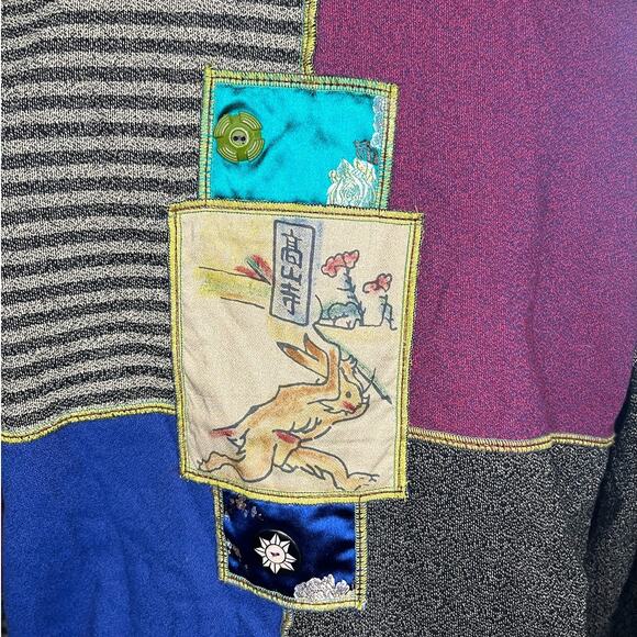 Surya Art To Wear Mixed Media patchwork Skirt & Top Set Size S Teachercore - Picture 12 of 12